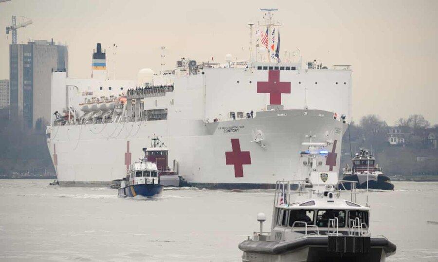عکس روز ، کشتی نظامی بیمارستانی برای کرونا